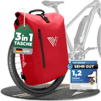 MIVELO PRIMUS - Wasserdichte 3-in-1-Tasche - Mit Laptopfach - 20 L - Rot