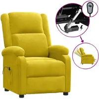 vidaXL Relaxsessel Elektrisch Gelb Samt