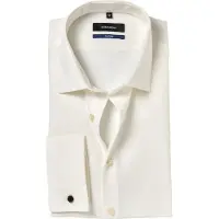 Seidensticker Business Hemd Herren Slim Fit Baumwolle beige, 40 510247-0002-00400