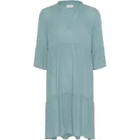 Kaffe Midikleid "Damen Kleid KAmarianah", Damen, Gr. 40, N-Gr, blau (teal), Obermaterial: 100% Viskose LENZING ECOVERO CV LenzEcov., Kleider Midikleid