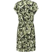 Kaffe Midikleid "Damen Kleid KAjenn", Damen, Gr. 46, N-Gr, grün (grün blurry leafs), Obermaterial: 100% Viskose LENZING ECOVERO CV LenzEcov., Kleider Midikleid