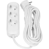 Bachmann SMART Steckdosenleiste 3x Schutzkontakt, geschraubt, weiß, 5 m
