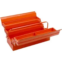 Bahco Metall-Werkzeugkasten mit fünf Fächern und Verriegelungsmöglichkeit, 530 mm × 200 mm × 200 mm