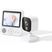 INF Videomonitor mit Kamera 2,4G-Übertragung, Babyphone mit 2-Wege-Audio, Infrarot-Nachtsicht