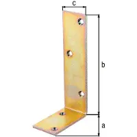 GAH Alberts Balkenwinkel L150x75 mmmm Breite 40 mm ungleichschenklig Stahl roh galv. verz. dickschichtpassiviert