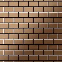 ALLOY Mosaik Fliese Massiv Metall Titan Gebürstet Kupfer 1,6mm Stark House-ti-ab 1 Paket mit 10 Matten 0,98 m2 Kupfer