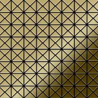 ALLOY Mosaik Fliese Massiv Metall Titan Hochglänzend Gold 1,6mm Stark Deco-ti-gm 1 Paket mit 10 Matten 0,92 m2 Gold