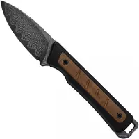 Kizer Cutlery Whiskey Jack 1108A2 Acid-Washed Damascus, Black G10 & Mkuruti Wood, Fahrtenmesser, Jonathan Styles Design