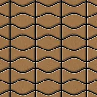 ALLOY Mosaik Fliese Massiv Metall Titan Gebürstet Kupfer 1,6mm Kismet & Karma-ti-ab 1 Paket mit 10 Matten 0,86 m2 Kupfer