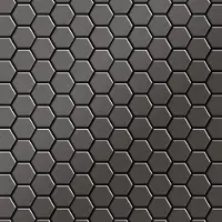 ALLOY Mosaik Fliese Massiv Metall Titan Gebürstet Dunkelgrau 1,6mm Stark Honey-ti-sb 1 Paket mit 10 Matten 0,92 m2 Grau