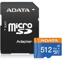 ADATA AUSDX512GUICL10A1-RA1, 512 GB, MicroSDXC, Klasse 10, UHS-I, 100 MB/s, 25 MB/s