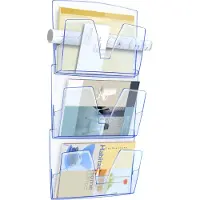 Cep Wandprospekthalter ICE 3er Set, DIN A4, 1 Fach, eisblau