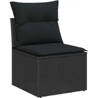 vidaXL Gartensofa-set 13 stk. 12-Sitzanzahl Schwarz Poly-Rattan