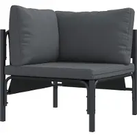 vidaXL Gartensofa-set 9 stk. Schwarz Stahl