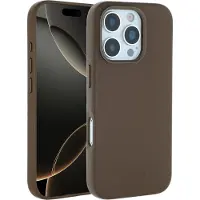 Accezz Apple iPhone 16 Pro Hülle - Echtes Leder - - Backcover/Hard Case - Dunkelbraun