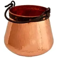Ich-zapfe Feuertopf, Kupferkessel - mit Eisengriff, 10L