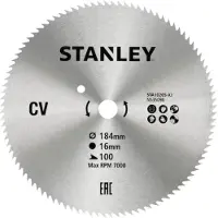 Stanley circular saw for wood 184x16mm 100 teeth STA10205