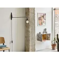 Vitra Petite Potence Wandleuchte Schwarz - , Schwarz, für Wohnzimmer, Metall