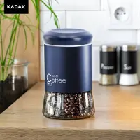 Kadax Glasbehälter für Kaffee, Tee, Zucker, mit Deckel, Küche, 1 l + 0,75 l