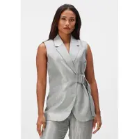 Aimee The Label Damen Blazers Hope Waistcoat - Zilver - Größe XL