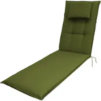 Doppler 7836 Rollliegenauflage mit Kopfkissen Gartenliege 8cm grün uni