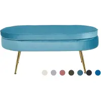 SalesFever Sitzpouf oval hellblau