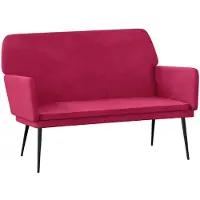 vidaXL Sitzbank Weinrot 108x79x79 cm Samt 351386