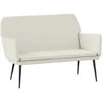 vidaXL Sitzbank Creme 108x79x79 cm Samt 351390