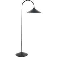 Beliani Stehlampe Schwarz Metall 150 cm Hoch 1-Flammig mit Schirm Kegelform Langes Kabel mit Schalter Modern Schlaf- u. Wohnzimmer Bogenlampe