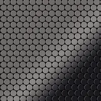 ALLOY Mosaik Fliese Massiv Metall Titan Hochglanz Dunkelgrau 1,6mm Penny-ti-sm 1 Paket mit 10 Matten 0,88 m2 Grau