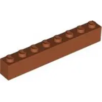LEGO 100 Stück 3008 Stein Brick 1x8 Part Basic Steine 100 Dunkelorange