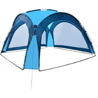 vidaXL Hochwertigen Möbel Pavillons & Partyzelte - Blau Partyzelt mit LED und 4 Seitenwänden 3,6x3,6x2,3 m Blau NEU6138397
