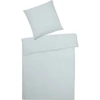 Elegante Halbleinen-Bettwäsche-Garnitur Breeze Farbe blassgrün Größe 200x220+2x80x80cm