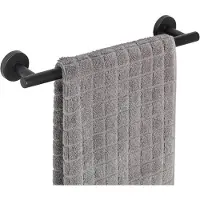 Wenko Badetuchstange Bosio Schwarz Matt, Handtuchstange, rostfrei, 40 cm Wenko Matt, Schwarz