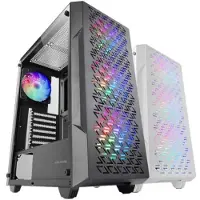 Mars Gaming MCGEO, Midi Tower, PC, Schwarz, ATX, micro ATX, Mini-ITX, Netz, SGCC, Gehärtetes Glas, Gaming