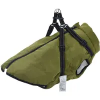 vidaXL Hundemantel Olivegrün L52 Fleece und Polyester