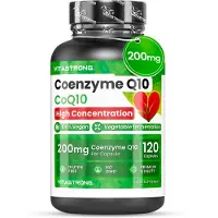 Vitastrong Coenzym Q10 - 120 Vegane Kapseln, Energie und Antioxidativer Schutz St Kapseln