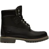Timberland für Herren. TB0A2P6WA3L1 6-Zoll-Premium-Stiefel aus wasserdichtem Leder Schwarz (40 W), Wohnung, Schnürsenkel, Lässig