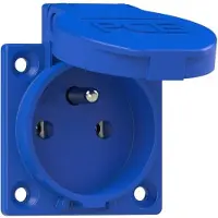 Pce Schutzkontaktsteckdose nach belg./franz. System 16A 3p 250V IP54 P-Nova+ (blau, seitlicher Anschluss