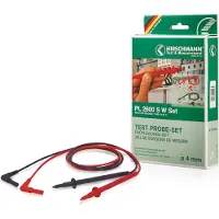 Hirschmann Test & Measurement Hirschmann PL 2600 S W SET Sikkerhedsprøveledning sæt [Lamelstik 4 mm - Testspids] 1.00 m Sort, Rød 1 stk