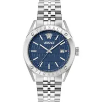 Versace VEKHA0325 Athletics silber blau Edelstahl Herren Uhr NEU