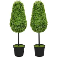 HOMCOM Kunstpflanze-Ø20cm x 90H cm-Grün | Gr.: onesize