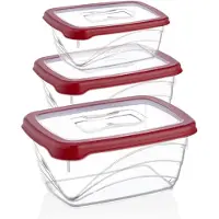 Herzberg 3-Teiliges extra tiefes -Spar-Box-Set Red