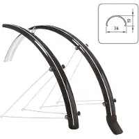 Wag Schutzblech-set Aus Polycarbonat Mit Spritzschutz 28´´ X 36 Mm