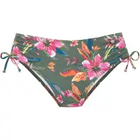 LASCANA Bikini-Hose "Malia" mit seitlicher Raffung mit tropischem Print