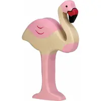 Holztiger Flamingo aus Holz