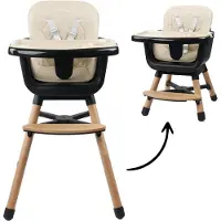 Ding Daily Beiger Kinderstuhl aus Holz