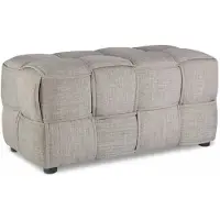 Homestyle4u Sitzhocker Grau 2-Sitzer Sitzwürfel Polsterhocker Würfelhocker