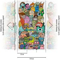 Profhome 398271-GU Fototapete Kindertapete Grün Rosa Blau Gelb 1,59 m x 2,8 m 0,53 m x 8,80 m 4,45 m2 Grün