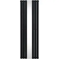 MonsterShop Heizkörper mit Spiegel - 1800mm x 565mm - Schwarz
